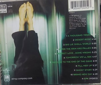 Cd Sting, Brand New Day, Lançado em 1999